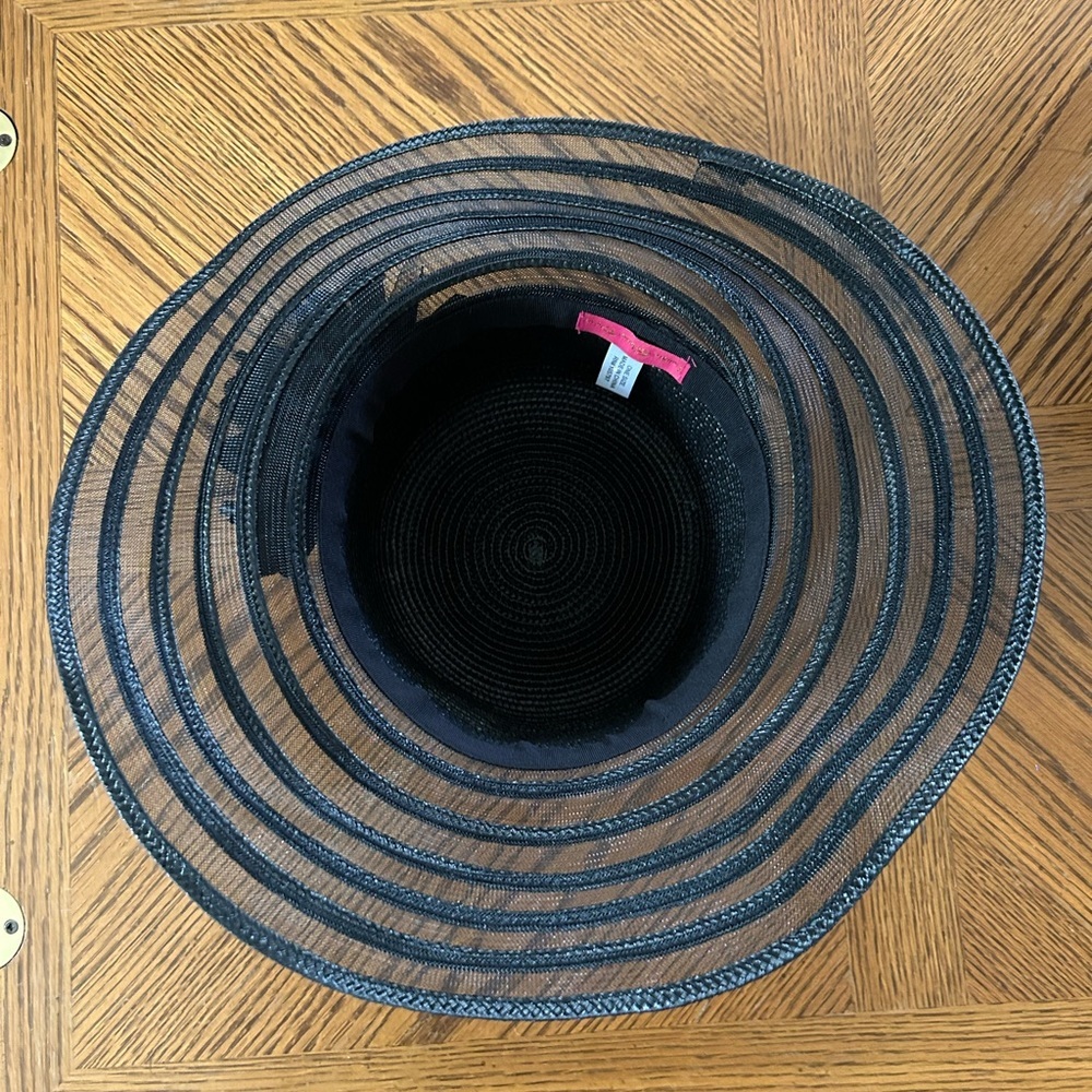 Vintage Black Wide Brim Derby Hat - Picture 8 of 10
